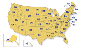 map of United States